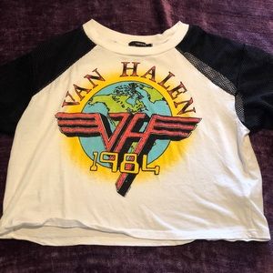 Vintage feel band crop tee - Forever 21